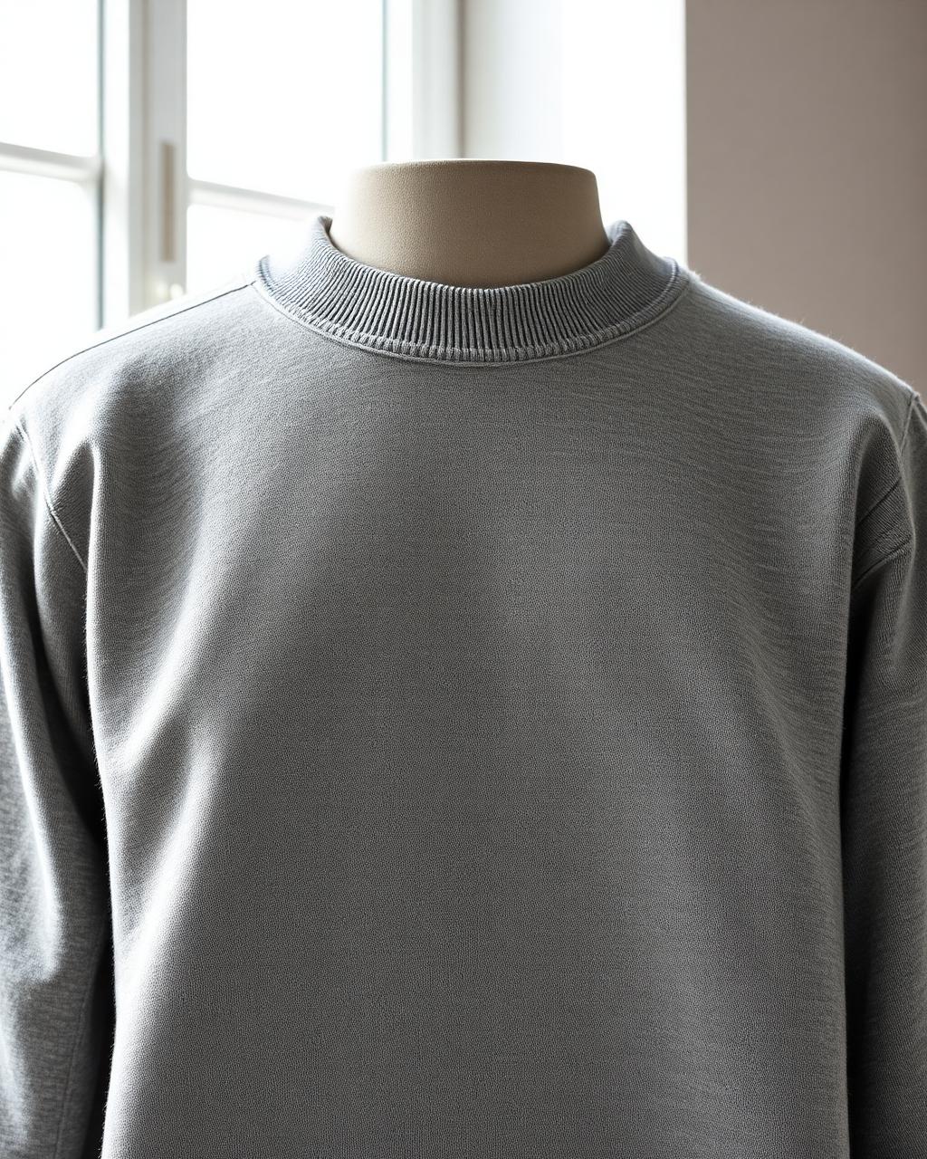 Blank grey sweatshirt sample